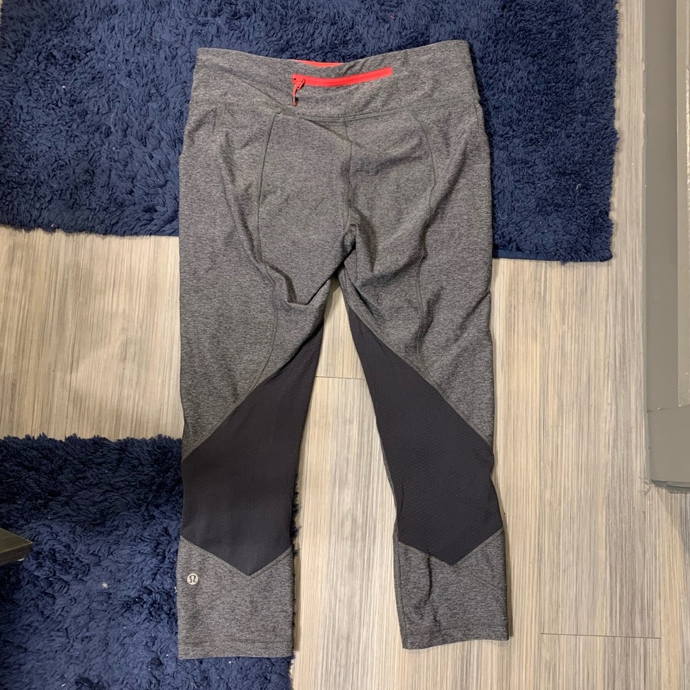 lulu lemon charcoal crop leggings